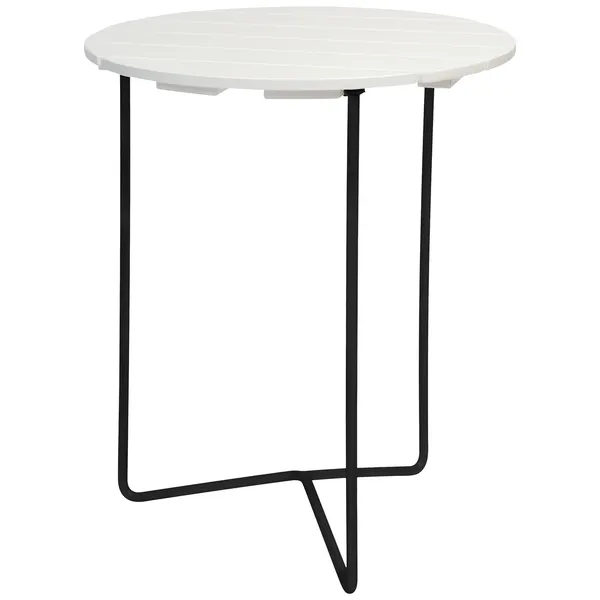 6B Bord Ø60 cm Vitlackerad Ek / Svart