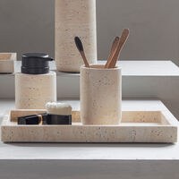 Travertine Tandborstmugg 10 cm