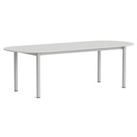 Annex Bord Oval 95x240 cm Aluminium / Linoleum Cloud Grey