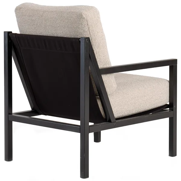 Seventy Five Wood Lænestol Sort Eg / Bouclé Sand