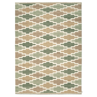 Korsnäs Ullmatta 200x300 cm Grön / Beige