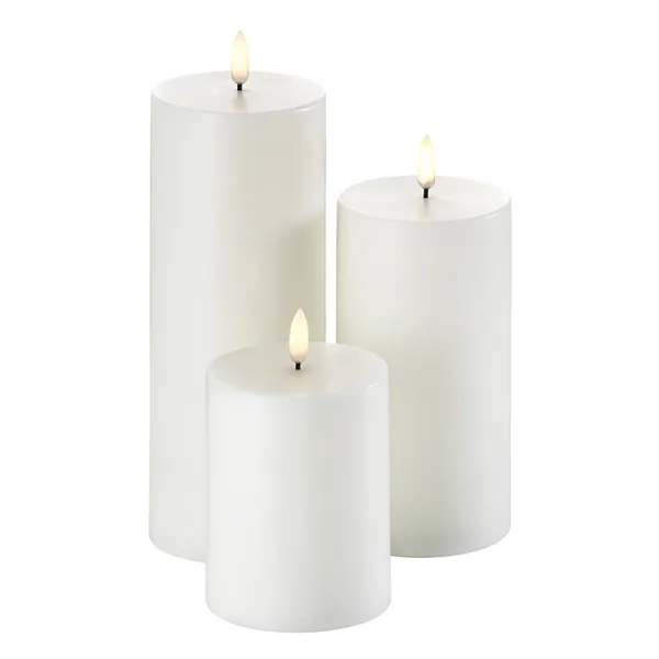Bloklys Led Nordic White 5 x 75 cm