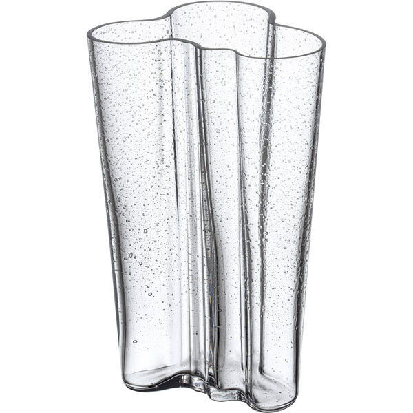 Aalto vase 201mm bubble glass clear