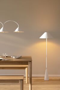Cannes Gulvlampe Hvid