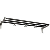 Nostalgi Hat Rack/Shoe Rack Aluminium Fittings Hattehylde Fremstillet af genanvendt aluminium Fremstillet af sortbejdset egetræ Black Stained Oak