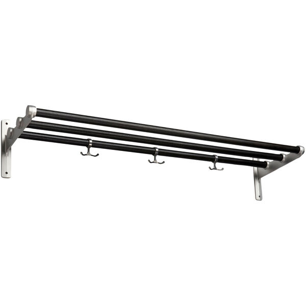 Nostalgi Hat Rack/Shoe Rack Aluminium Fittings Hattehylde Fremstillet af genanvendt aluminium Fremstillet af sortbejdset egetræ Black Stained Oak
