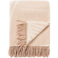 Waves Recycled Wool Jacquard Huopa 130x170 cm Beige/Luonnonvalkoinen