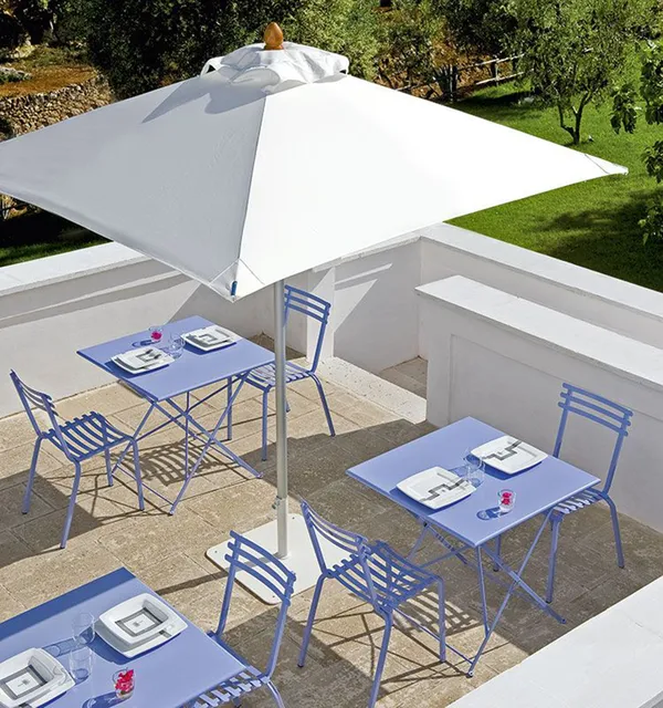 Flower Foldbart Bord 80x80 cm Plumbago Blue