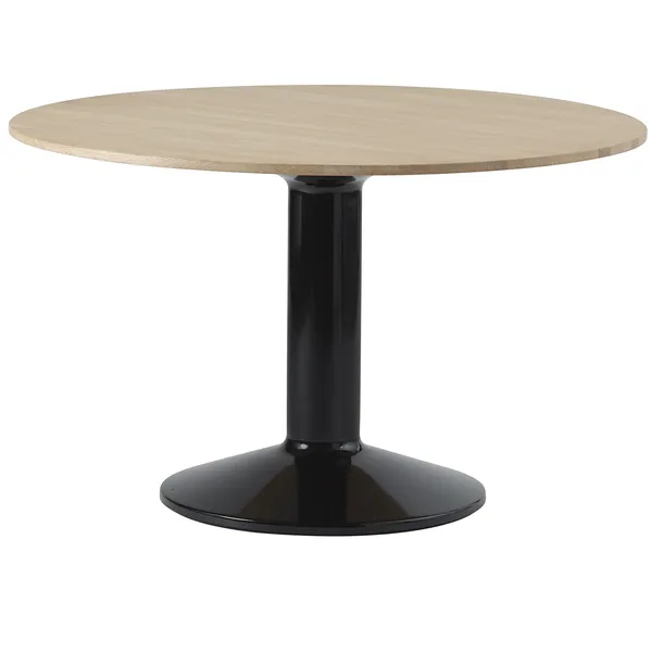 Midst Ruokapöytä Ø120 cm Öljytty Tammi / Musta