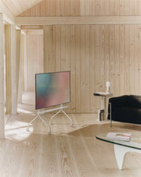 Moon Rollin' Tv Stand Pearl