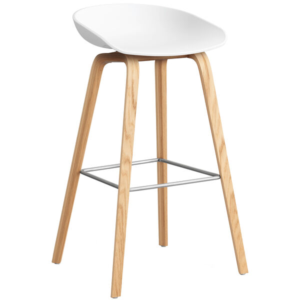 AAS 32 2.0 Barstol 75 cm Lakeret Eg / Hvid