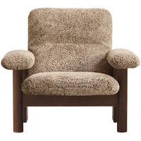 Brasilia Nojatuoli Walnut / Sheepskin Sahara