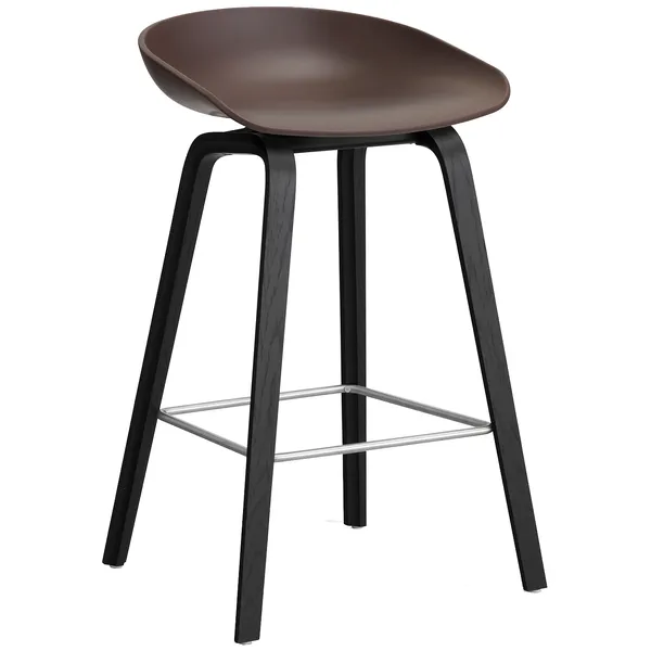 AAS 32 2.0 Barstol 65 cm Sortlakeret Eg / Raisin