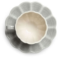 Oyster Kop med Underkop 25 cl Grå