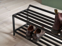 Tamburin Shoe Shelf 60cm Black/ Black Stained Oak