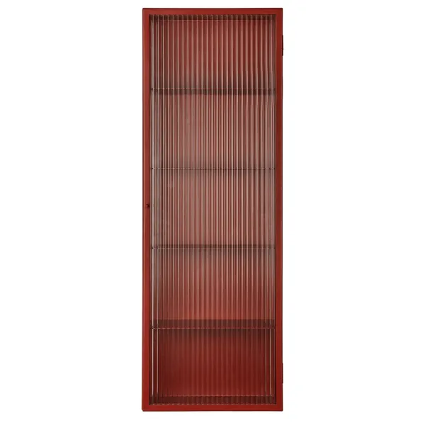 Haze Vægskab Ribbet Glas 35x100 cm Oxide Red
