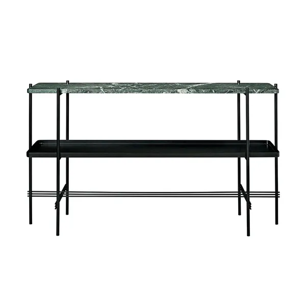 Ts Console 2 Hyllor Svart/Grön Marmor