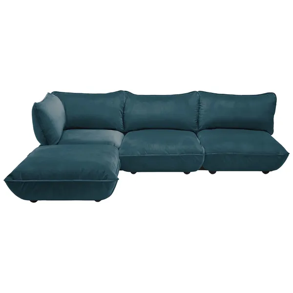 Sumo Corner Sofa Velvet Petrol