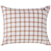 Checked Pudebetræk 50x60 cm Hvidt / Fudge