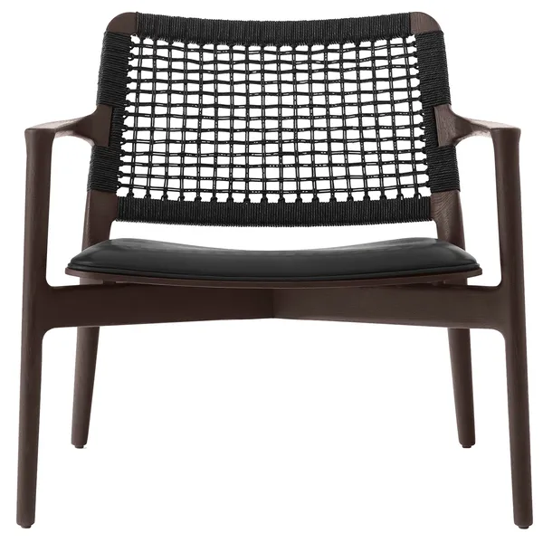 Cabin Loungestol Mørk Eik / Black Leather