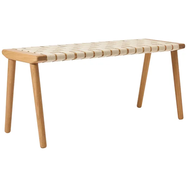 Seat Bänk Vitpigmenterad Ek