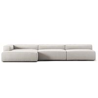 Grand 5-Personers Sofa chaiselong Venstre Moon White