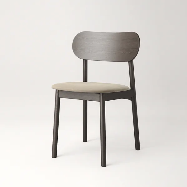 Elephant Stol Mörk Ek / Beige Sammet