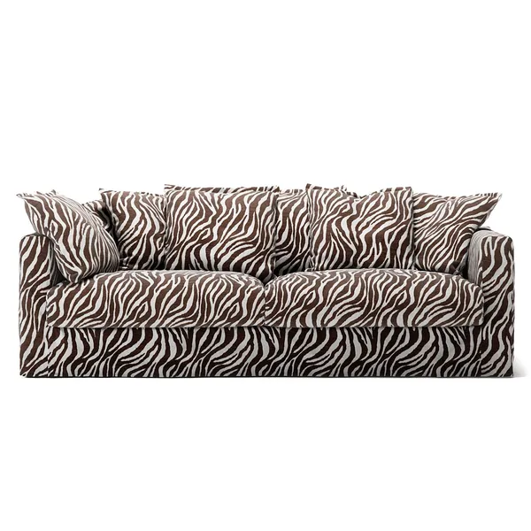 Betræk Til Le Grand Air 3-personers Sofa Chenille Zebra