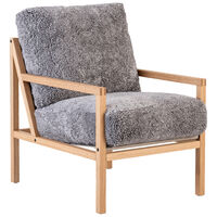 Seventy Five Wood Lænestol Egetræ / Fåreskind Scandinavian Grey