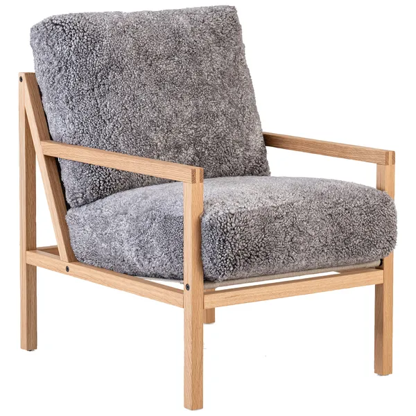 Seventy Five Wood Lænestol Egetræ / Fåreskind Scandinavian Grey