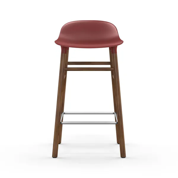 Form Barstol 65cm Blå/Valnøddetræ
