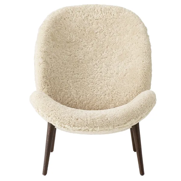 Lodge Loungestol Mörk Ek / Curly 09 Off-White