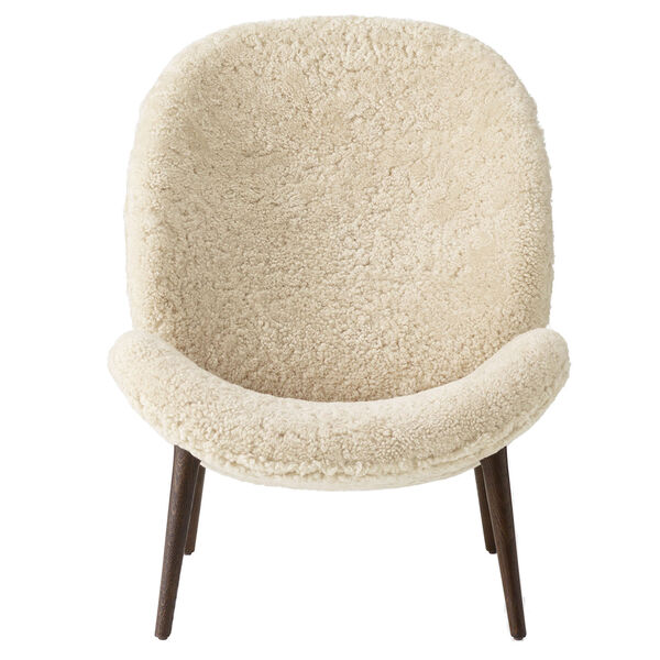 Lodge Loungestol Mörk Ek / Curly 09 Off-White