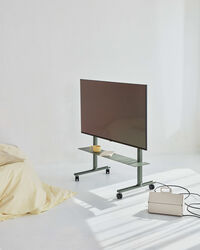 Straight Rollin' Tv Stand Mossy Green