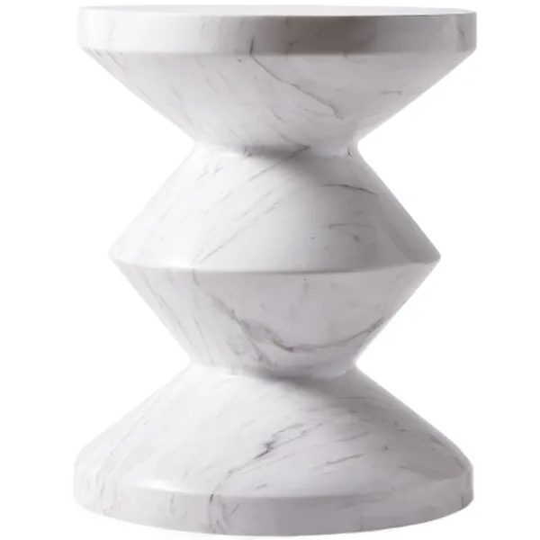 Zig Zag Taburet Hvid