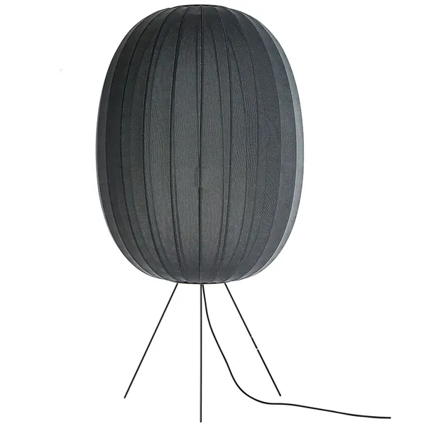Knit-Wit Gulvlampe Høj Oval 65 cm Sort