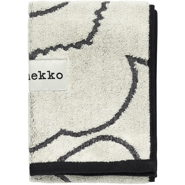 Piirto Unikko Gæstehåndklæde 30x50 cm Offwhite/Trækulsfarvet