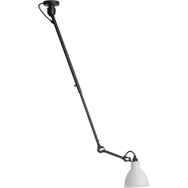 Lampe Gras N°302 Loftslampe Sort / Matteret Glas