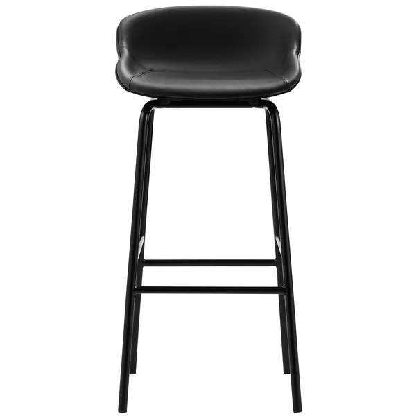 Hyg Barstol 75 cm Sort Læder / Sort