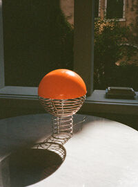 Wire Bordslampa 40 cm Krom / Orange