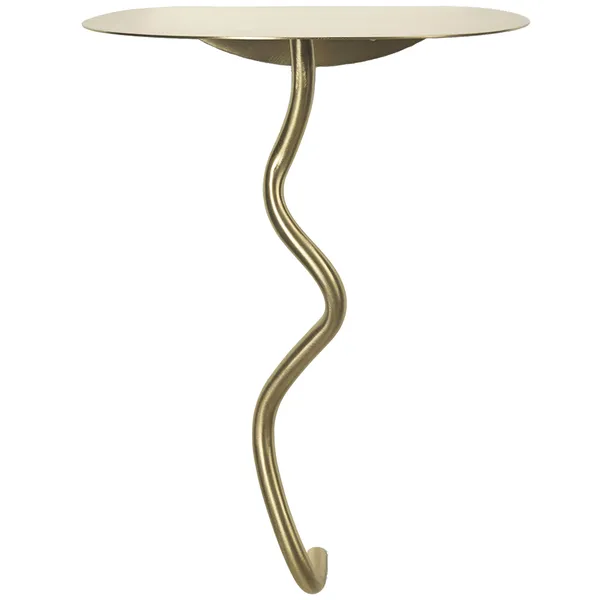 Curvature Wall Table- Black Brass Pöytä Messinki