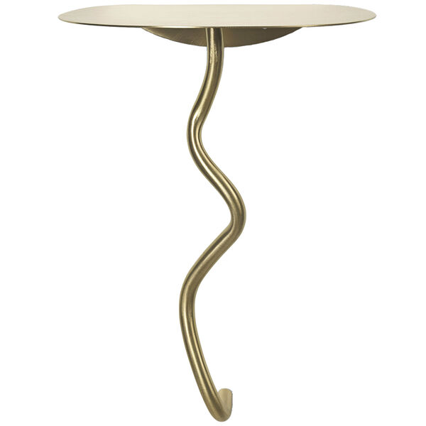 Curvature Wall Table- Black Brass Bord Messing