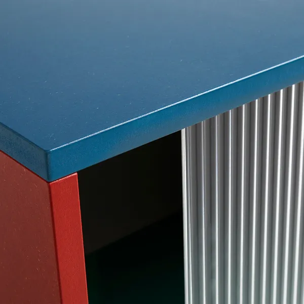 Colour Cabinet Sidebord Glasdør 180 cm / Multi