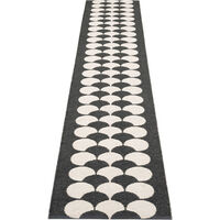 Poppy Teppe Sort/Vanilla 70x350 cm