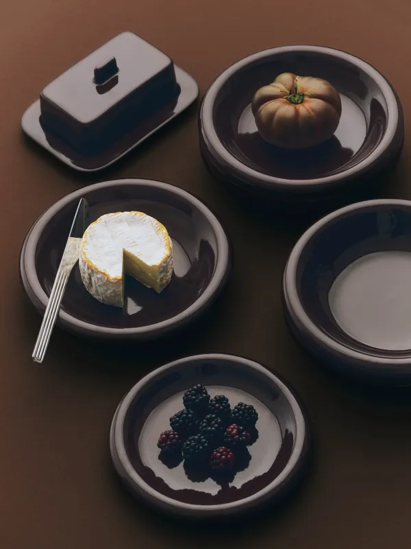 Barro Butter Dish Burgundy