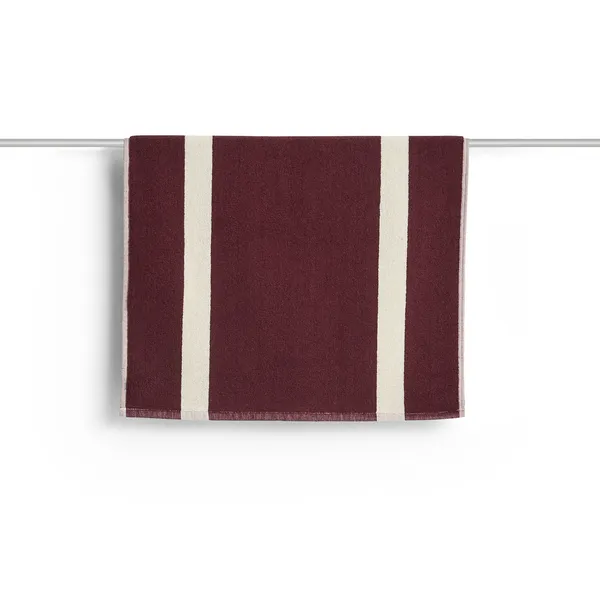 Stripe Badrumsmatta Vinröd
