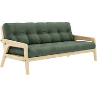 Grab Sovesofa Med Madras Klarlakeret / Olive Green