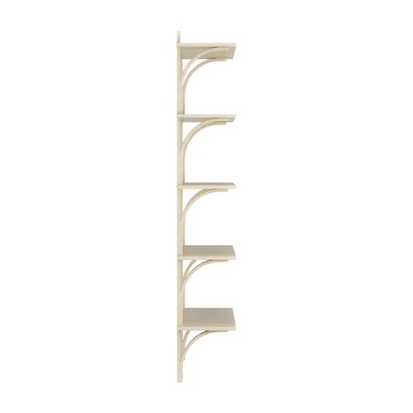 Levi Wall Shelf 90 cm Big Aluminium / Naturlack Ash