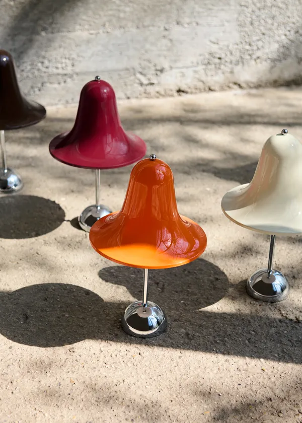 Pantop Bordslampa Portabel Ø18 Krom / Vivid Orange
