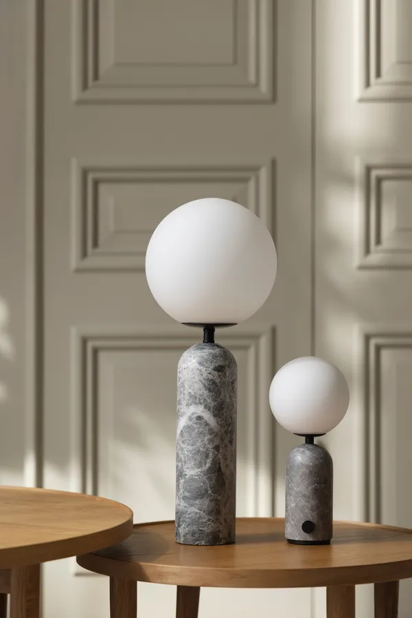 Torrano Bordslampa Portabel Grå Marmor